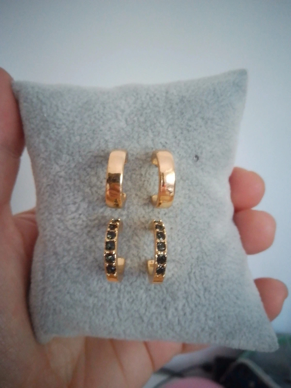 Lot de 2 paires de boucles d'oreilles